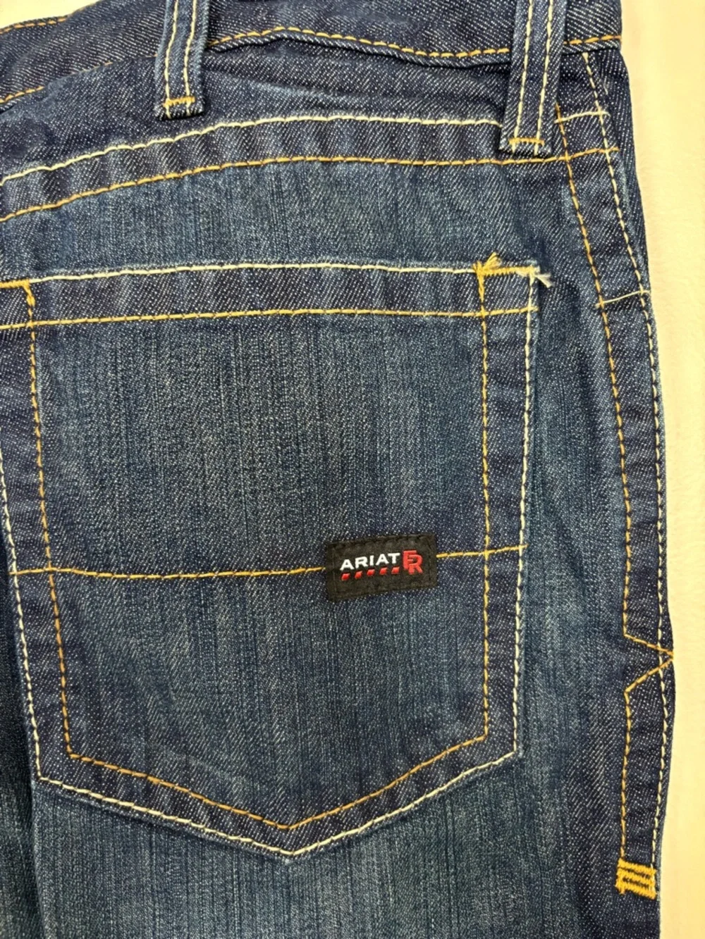 Ariat Jeans Men 38/32 Blue M4 Flame Resistant Low Rise Boot Cut Cat 2 Work Jeans